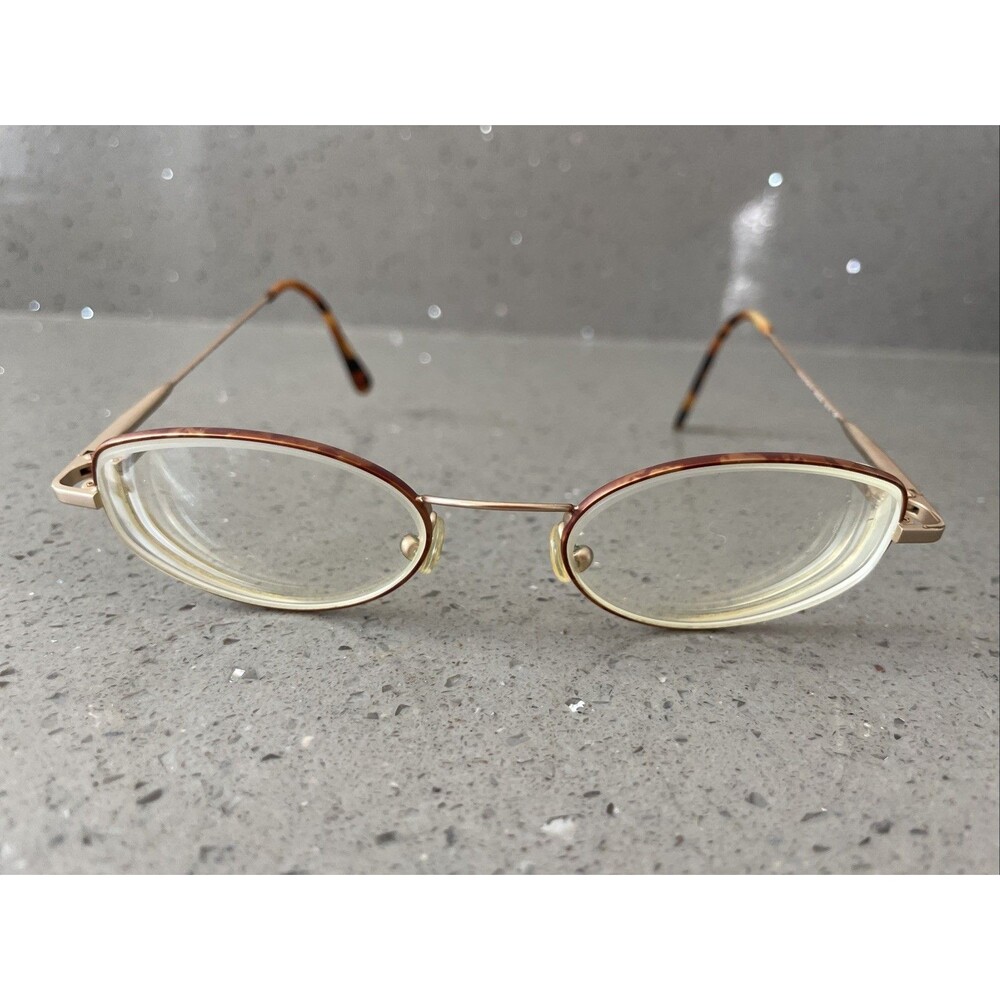 CADORE MODA EYEGLASSES FRAMES ONLY GOLD 48-19-140 full RIM Michelle Havana Italy